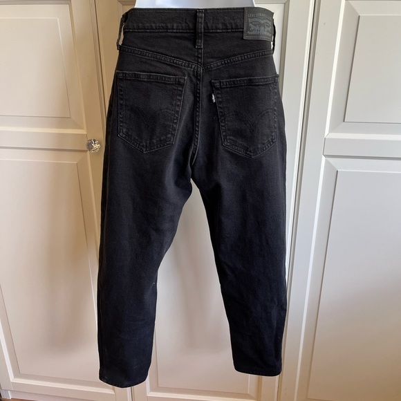 Levi's High Waisted Mom Flash Black Jeans Size 27, 24L  Petite. - Picture 4 of 15